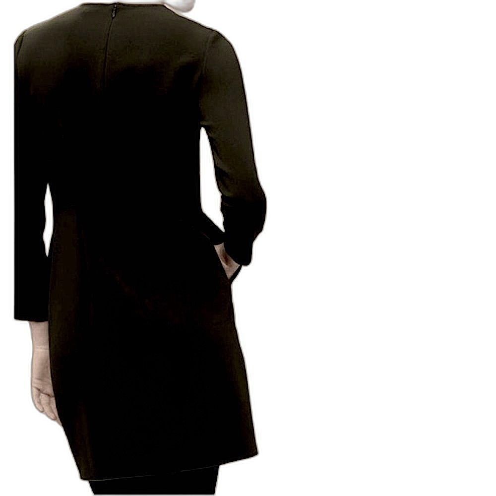 Aritzia Wilfred Vilard Sheath Dress 3/4 Sleeve Pockets Back Zipper Black Size 6 - Picture 3 of 9